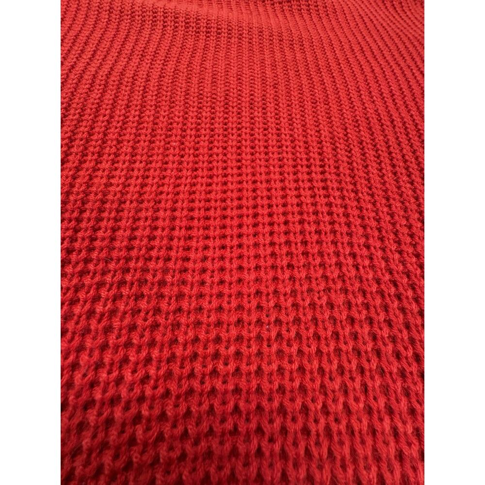 Vintage Saugatuck Dry Goods Co Men’s Red Cable Knit Sweater Size M 100% - Picture 5 of 7